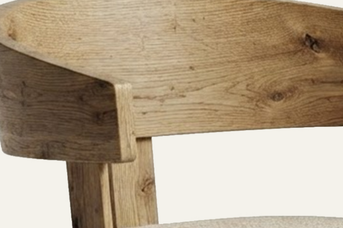 The Novara Dining Chair, close-up of the finish