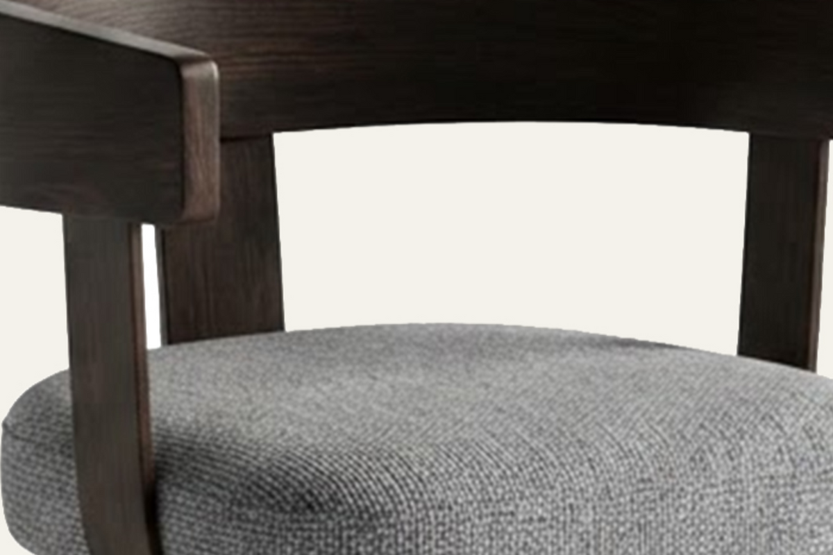 The Novara Swivel Bar Stool, close-up of the finish