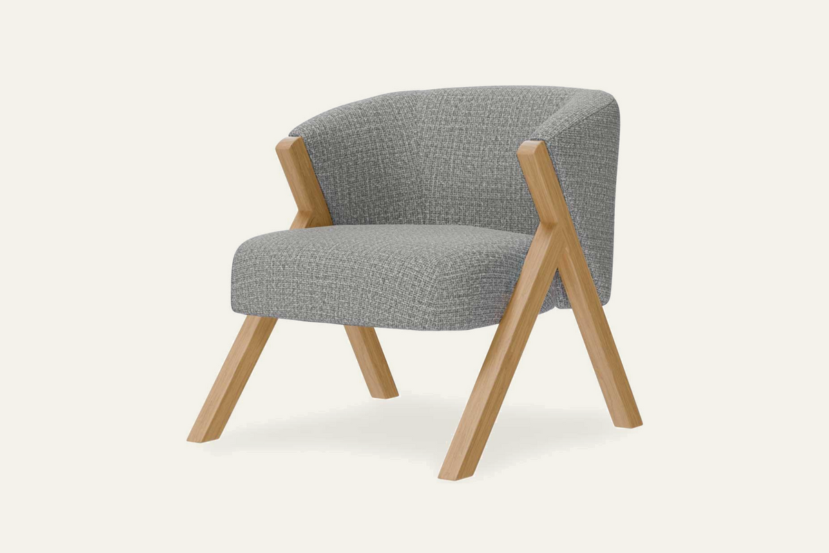 The Pizzo Armchair in light grey