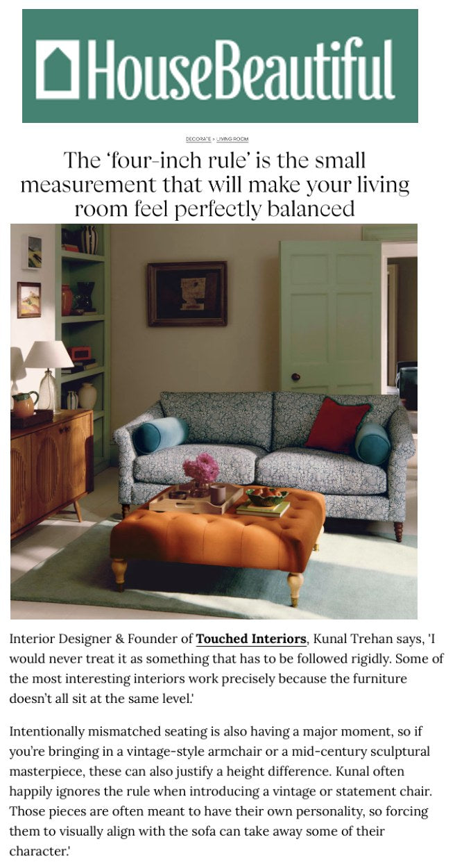 The Four-Inch Rule for a Perfectly Balanced Living Room