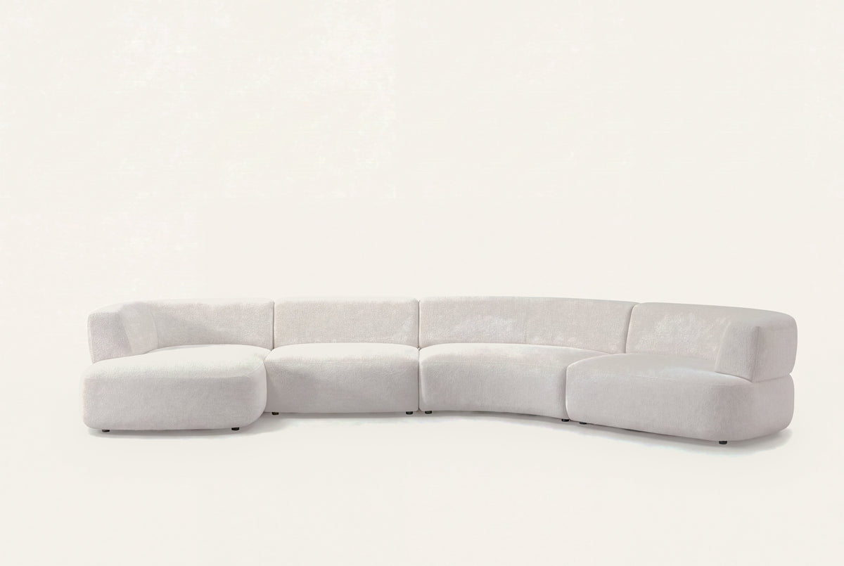 The Ravenna Curved Modular Sofa, studio view