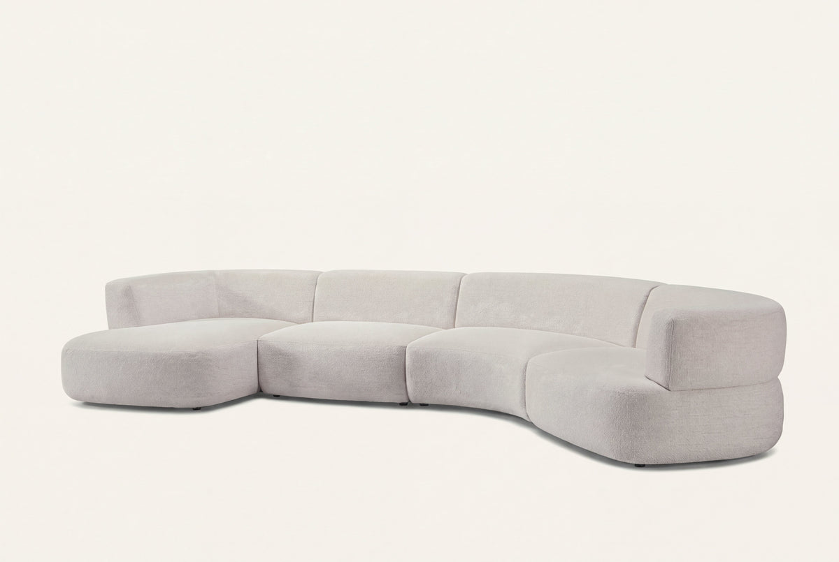 The Ravenna Curved Modular Sofa, studio view 2