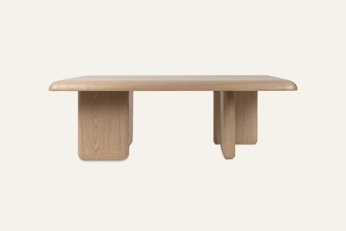 The Tremezzo Coffee Table in oak, front view