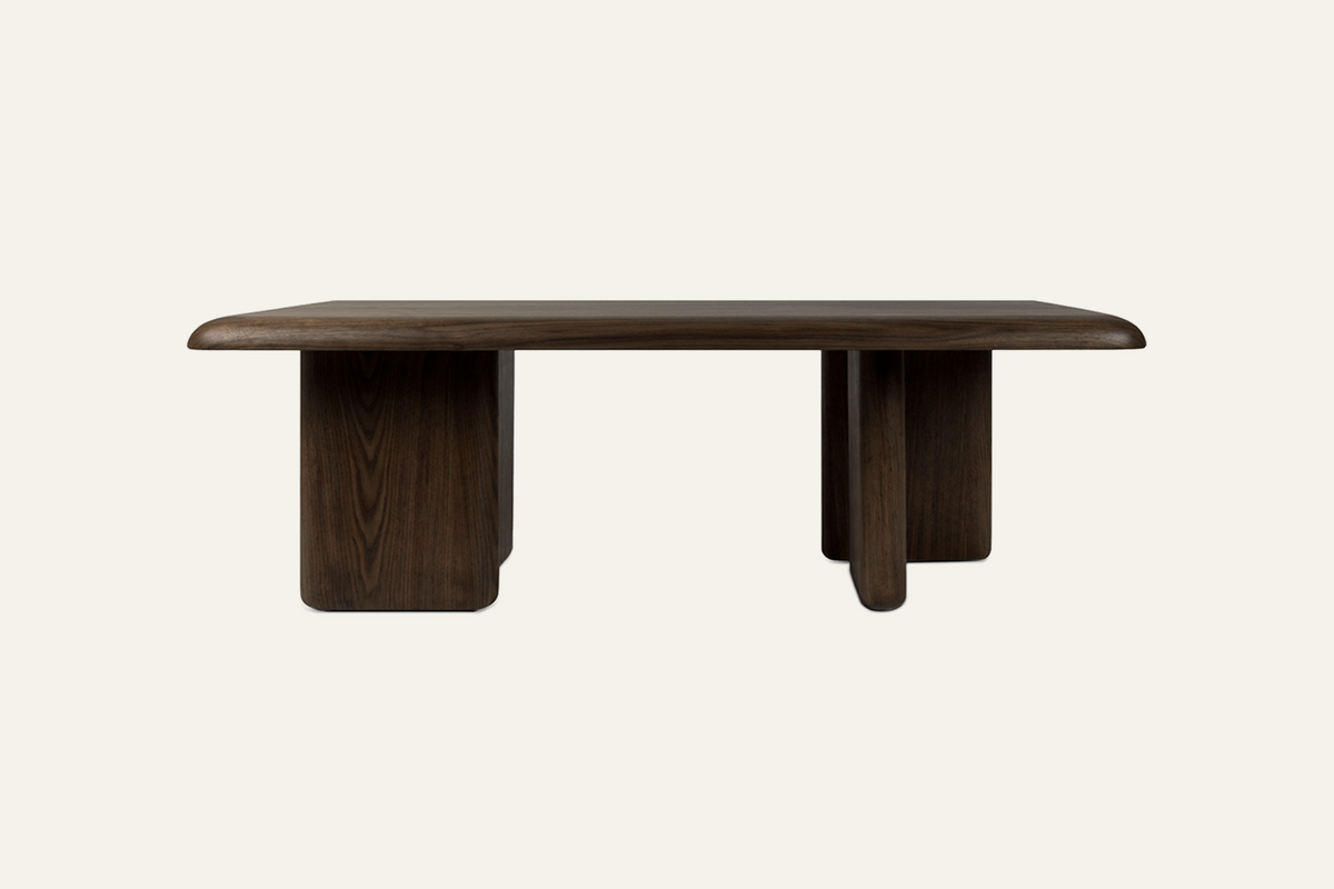 The Tremezzo Coffee Table in walnut, front view