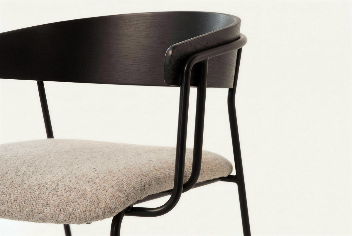 The Vernazza Dining Chair, close-up of the finish