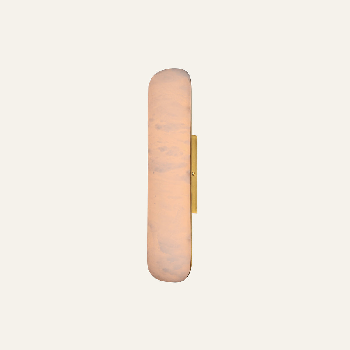 The Listello alabaster wall light, H40cm in brass