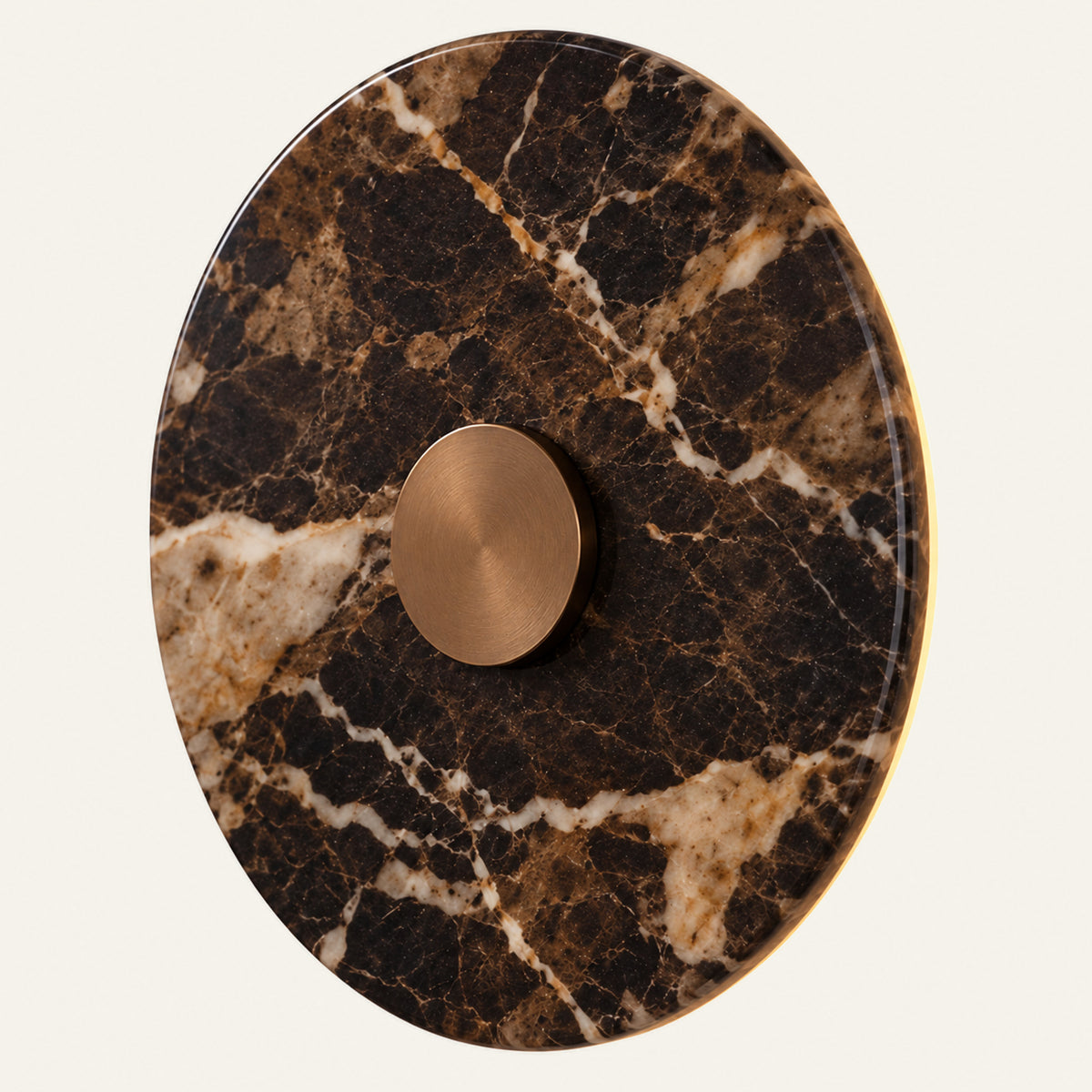 The Marmo marble wall light in Nero marble