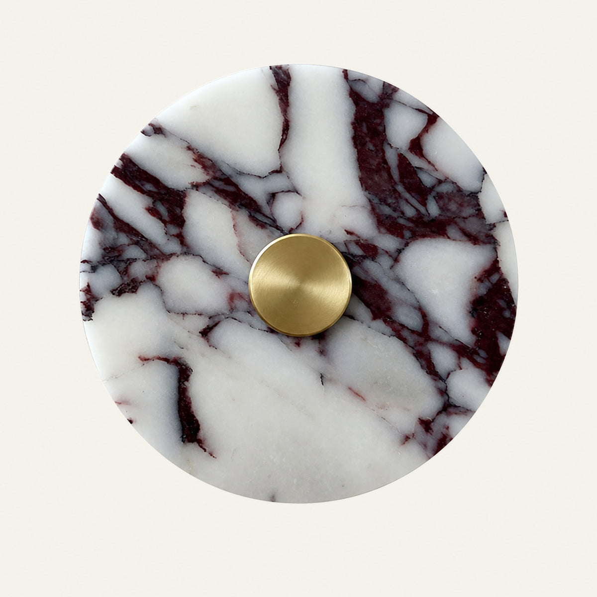 The Marmo marble wall light in Viola marble, unlit