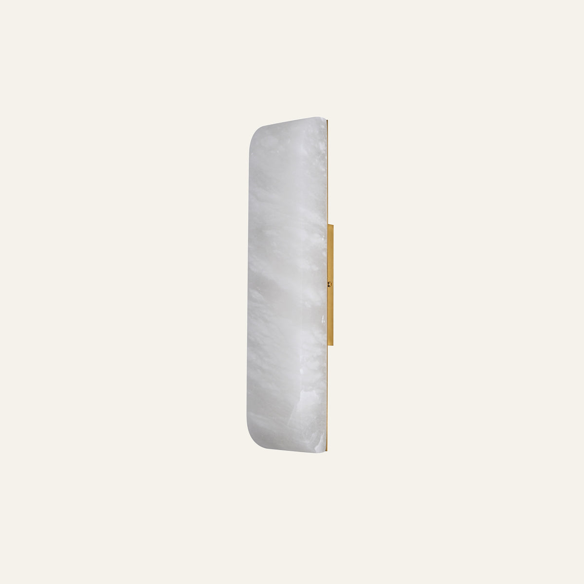 The Mensola alabaster wall light, L40cm in brass