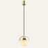 The Mezza alabaster pendant light, Ø23cm in brass