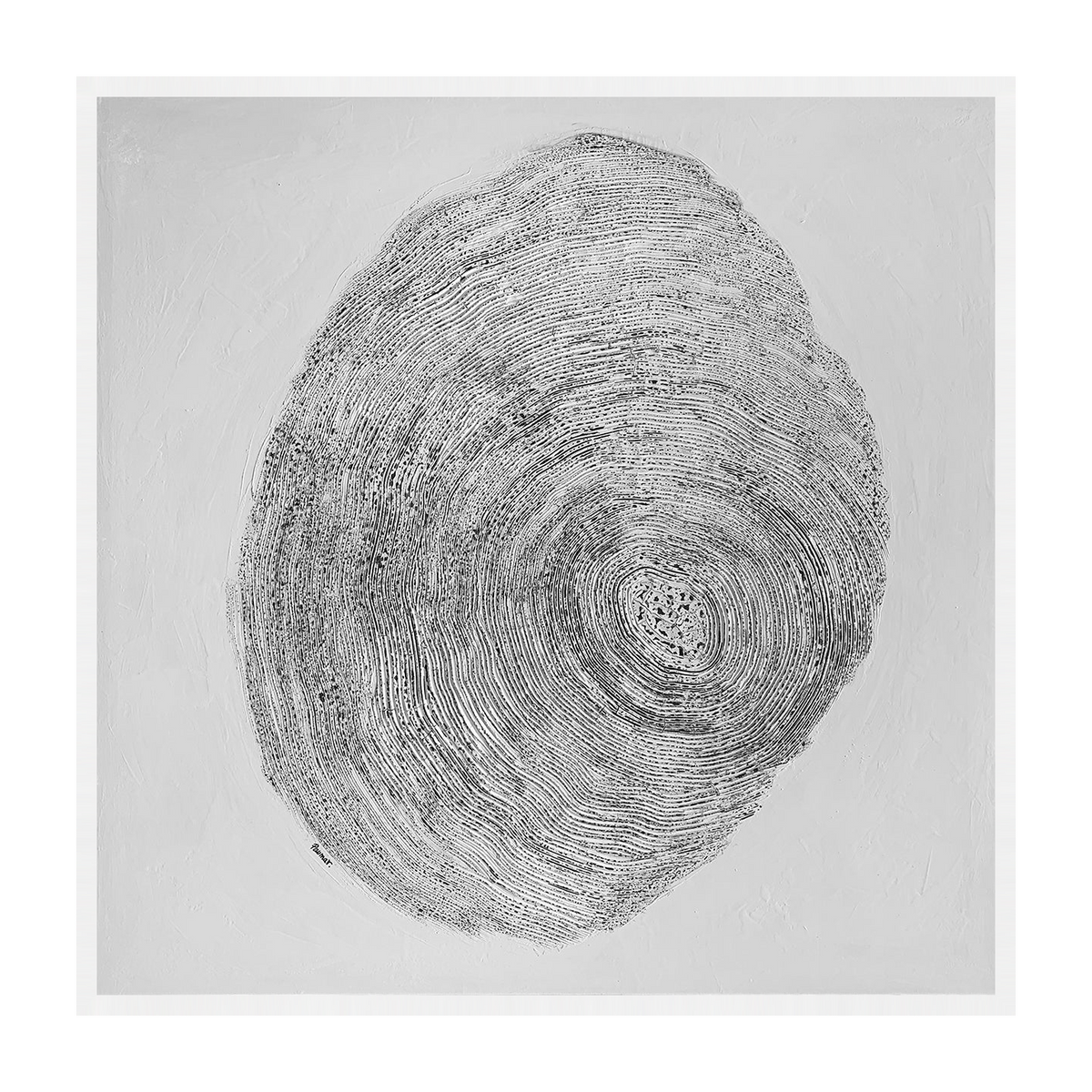 Notte canvas artwork — White