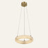 The Orbita alabaster chandelier, single ring Ø34cm in brass