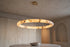 The Orbita Alabaster Chandelier, lifestyle close-up
