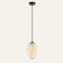 The Ovale alabaster pendant light, Ø17 x H40cm in black