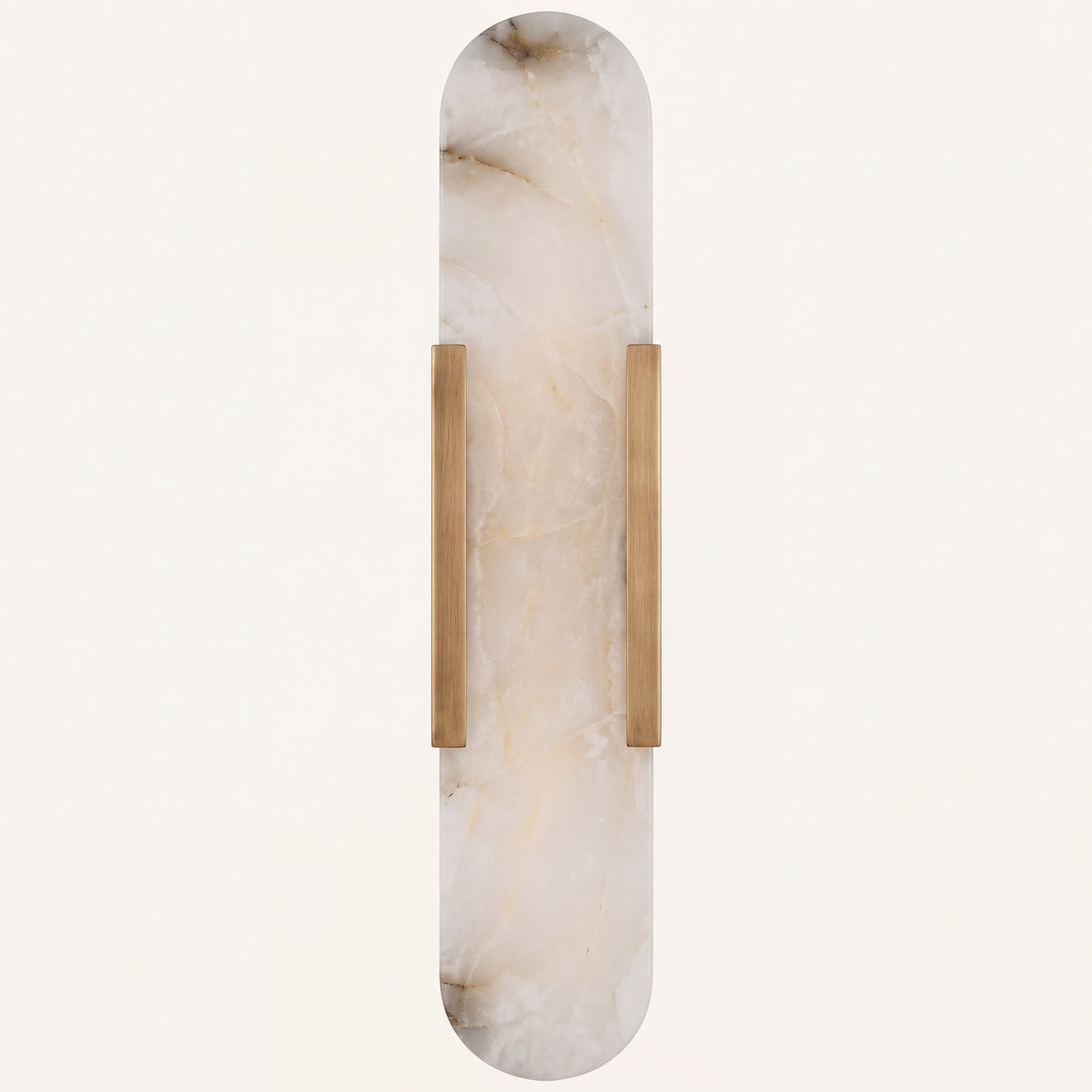 The Pietra alabaster wall light, H51cm in brass