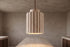 The Plissé Travertine Pendant Light, lifestyle close-up