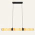 The Ponte alabaster linear pendant light, L80cm in black