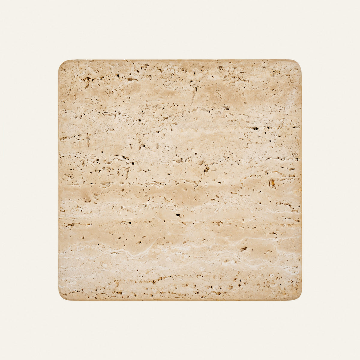 The Quadro travertine wall light, a square stone slab