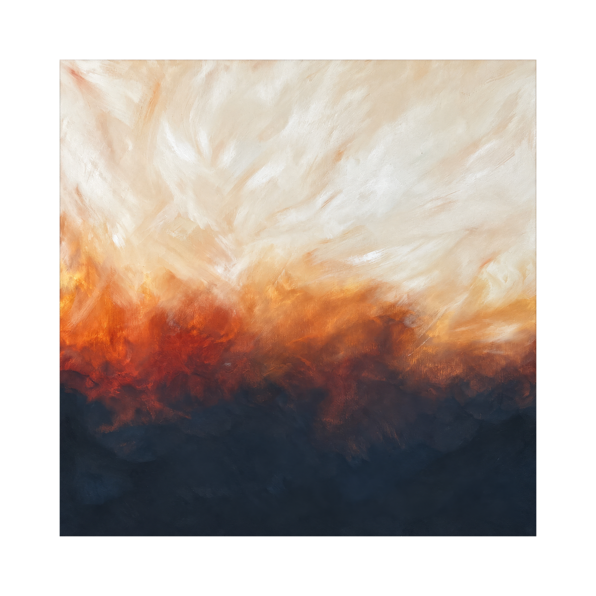 Sunset Sand Canvas Print Artwork as an unframed canvas, front view