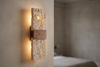 The Tassello Travertine Wall Light