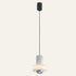 The Tazza alabaster pendant light with a short stone cylinder shade