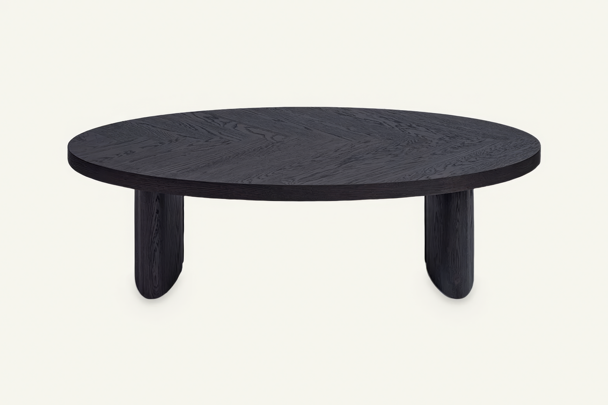 The Arezzo Oval Coffee Table, front view