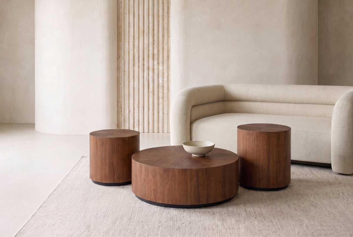The Atrani Coffee Table Set in a living room setting