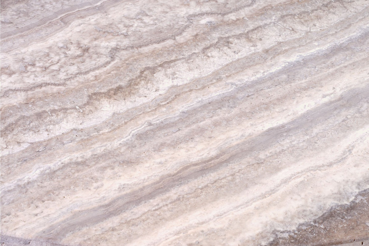 The Chiusi Travertine Round Dining Table, detail