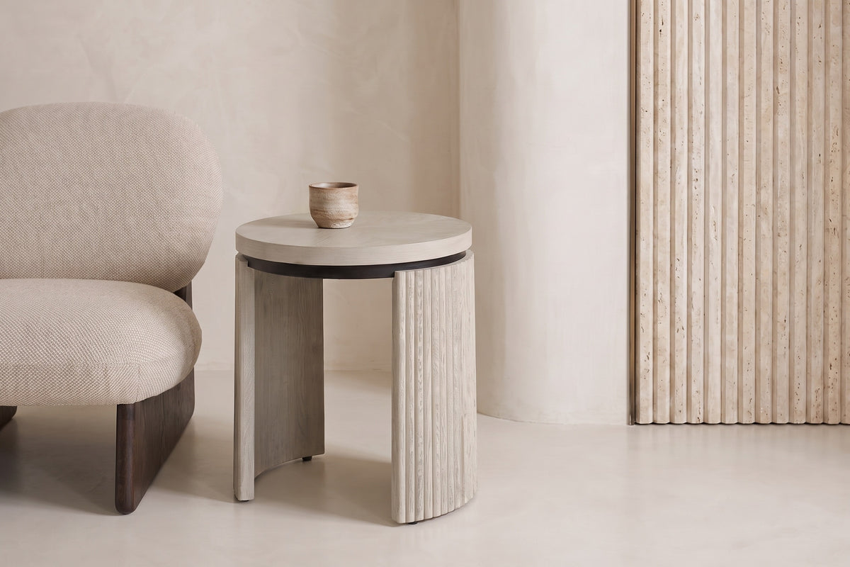 The Fiesole Side Table in a living room setting