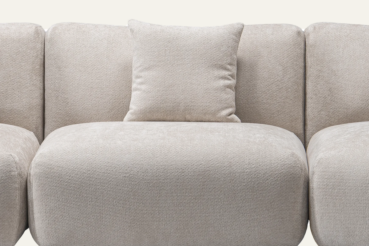 The Solaro Modular Sofa, close-up of the seat and fabric
