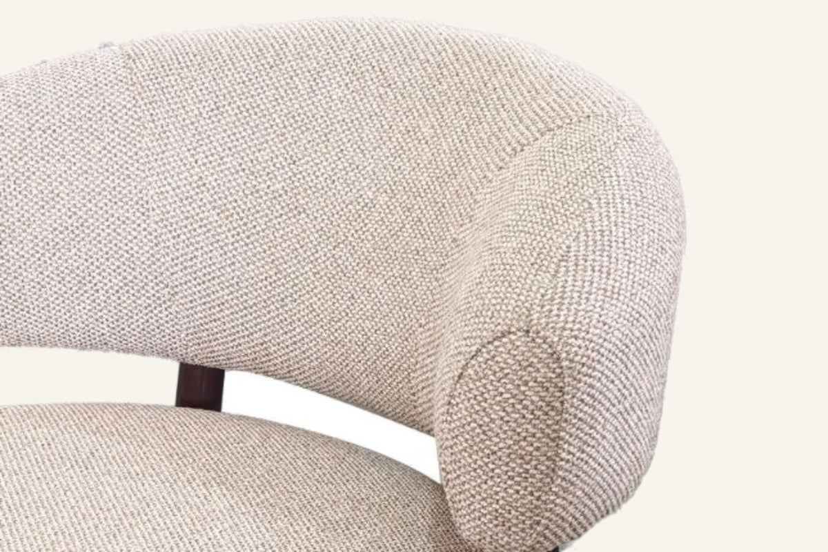 The Sorano Accent Chair, backrest and fabric detail
