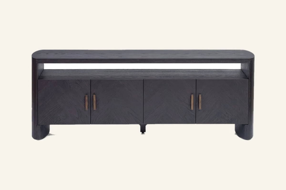 The Todi Herringbone Sideboard, front view