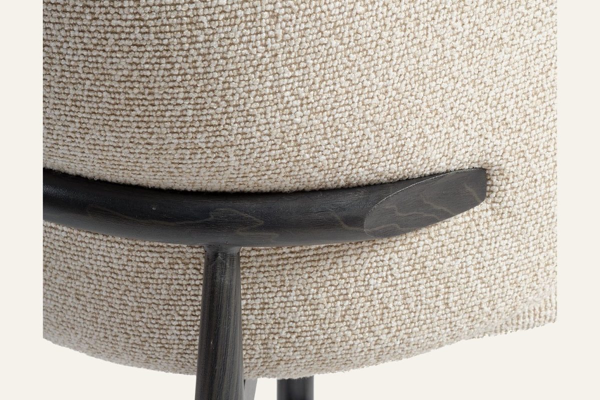The Trevi Bar Stool, wraparound back detail