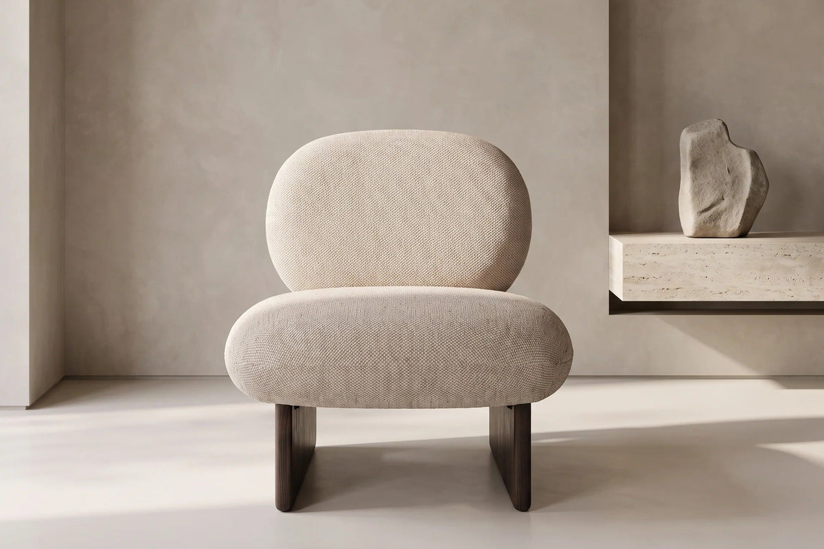 The Volterra Lounge Chair in a calm plaster living space