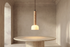 The Velo Travertine Pendant Light, lifestyle close-up