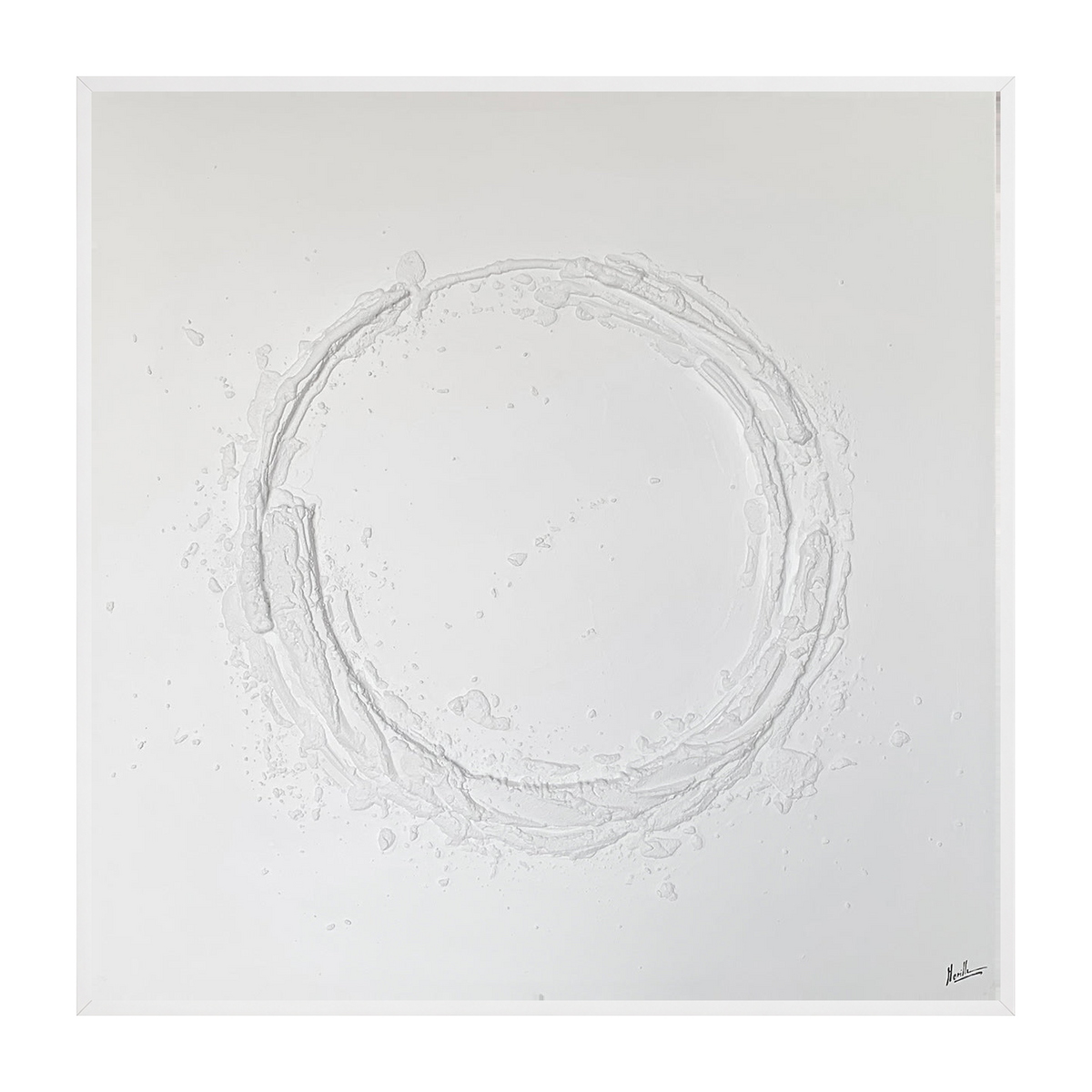 Vesari Canvas Artwork — White