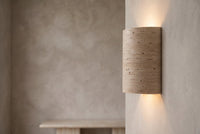 The Volta Travertine Wall Light